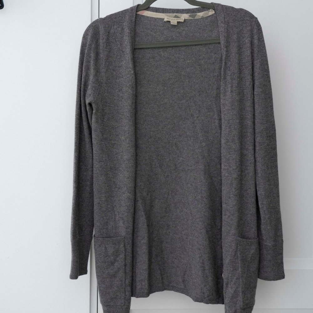 Burberry Brit Grey Cashmere Cardigan - XS